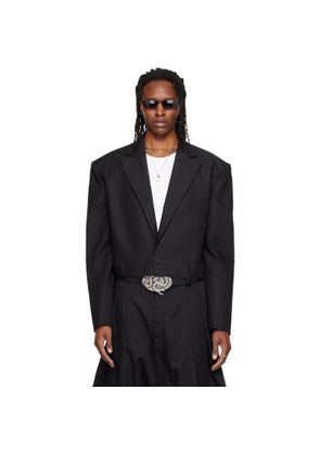 LU'U DAN Black Slashed Blazer