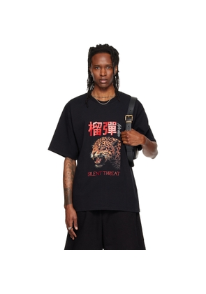LU'U DAN Black Leopard Graphic T-shirt