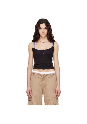 Raimundo Langlois Black Henley Camisole
