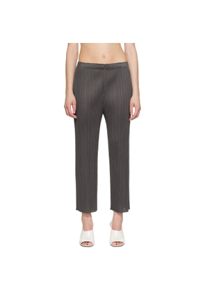 PLEATS PLEASE ISSEY MIYAKE Gray Monthly Colors June Trousers