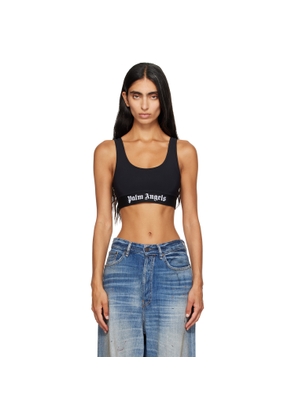 Palm Angels Black Classic Logo Sport Bra
