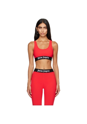 Palm Angels Red Classic Logo Sport Bra