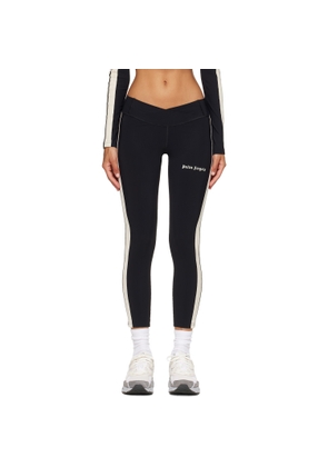 Palm Angels Black Classic Logo Low Track Leggings