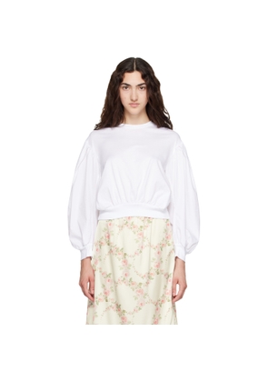 Simone Rocha White Puff Sleeve Balloon Top