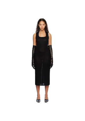 Subtle Le Nguyen Black Scoop Neck Midi Dress
