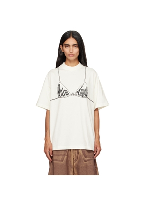 Palm Angels Off-White Bra Loose T-shirt
