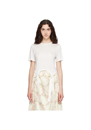 Simone Rocha White Bow Tail Easy T-shirt