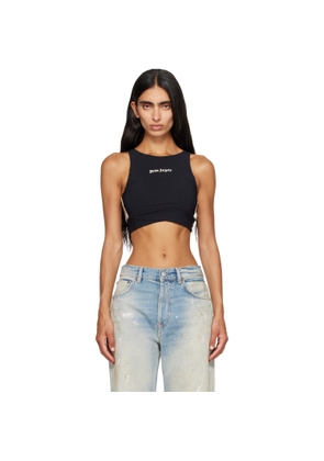Palm Angels Black Classic Logo Active Track Top