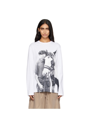 Simone Rocha White 'Pony Kid' Print T-shirt