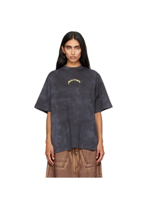 Palm Angels Black Curved Logo T-shirt