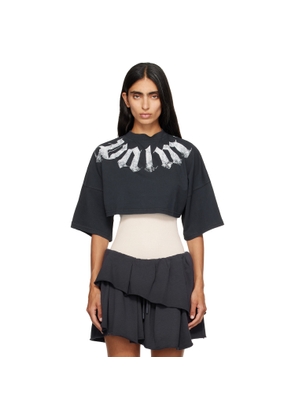 Palm Angels Black Big Neck Logo Mini T-shirt