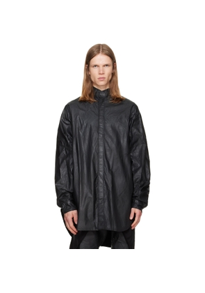 Julius Black Coated Big Shirt