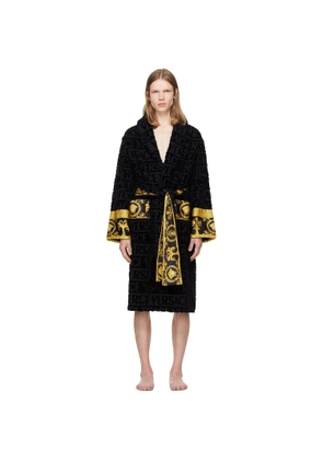 Versace Black 'I Heart Baroque' Bathrobe
