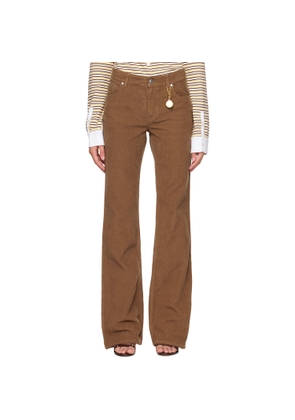 Stella McCartney Brown Corduroy Kick Flared Trousers