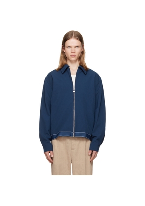 Casablanca Navy Wool Sports Jacket