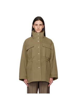 Róhe Khaki Sculptural Safari Jacket