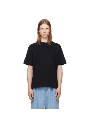Simone Rocha Black Fitted Wire Turnup T-shirt