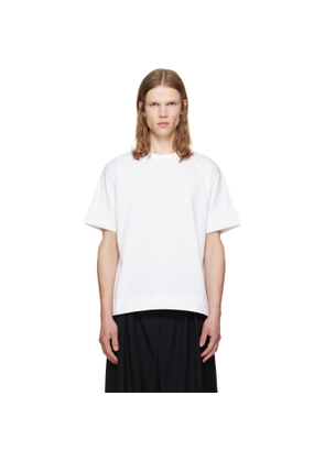 Simone Rocha White Fitted Wire Turnup T-shirt