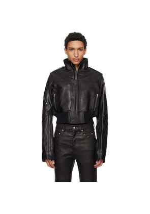Rick Owens Black 'SUICIDE' Edition Temple Rev Leather Jacket
