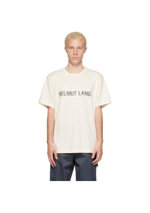 Helmut Lang Off-White Plaid Logo T-shirt