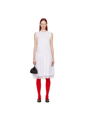 Comme des Garçons Comme des Garçons White Ruffled Midi Dress