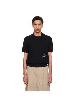 JACQUEMUS Black 'The J Knit' Polo