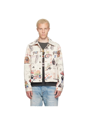 COÛT DE LA LIBERTÉ Off-White Johnny California Cool Japan Canvas Trucker Jacket