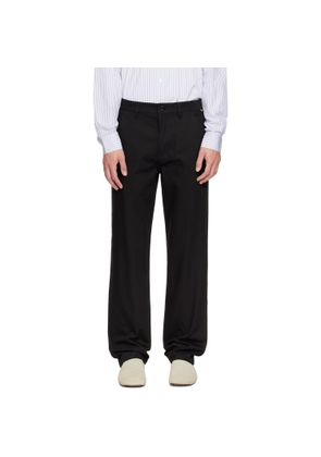 Burberry Black Cotton Twill Chino Trousers