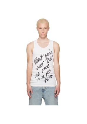 Vivienne Westwood White 'Kiss Me Twice' Tank Top