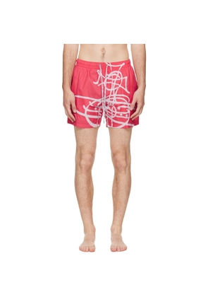 Vivienne Westwood Red Surf Boxer Swim Shorts