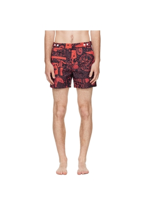 Vivienne Westwood Orange Classic Boxer Swim Shorts