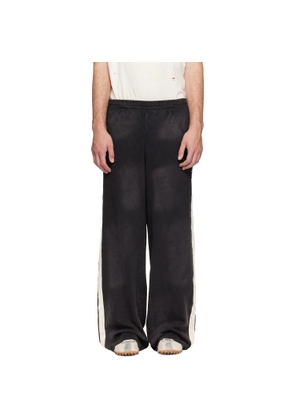 424 Black Striped Sweatpants