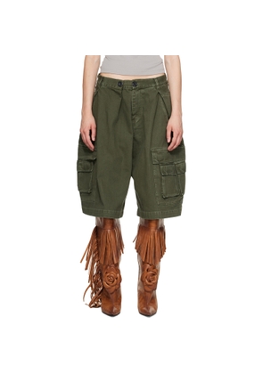ABRA Khaki Cotton Cargo Shorts