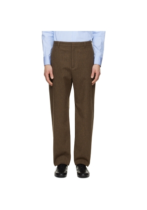 Jil Sander Brown Wool Melton Trousers