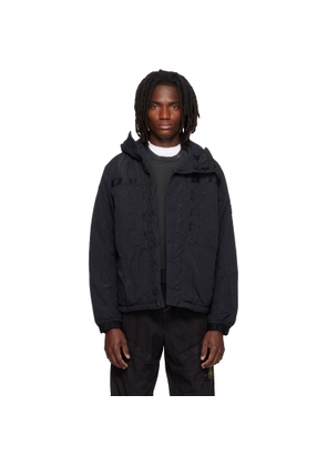 Stone Island Black Q100007 Warp Rib Nylon-TC Jacket
