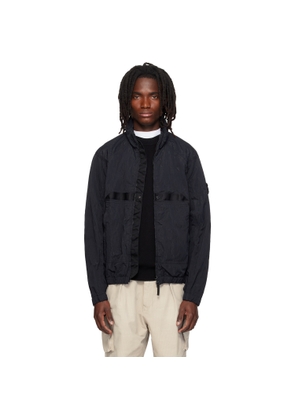 Stone Island Black Q100009 Warp Rib Nylon-TC Jacket