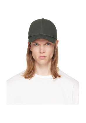 BALMAIN Khaki Washed Cotton Cap