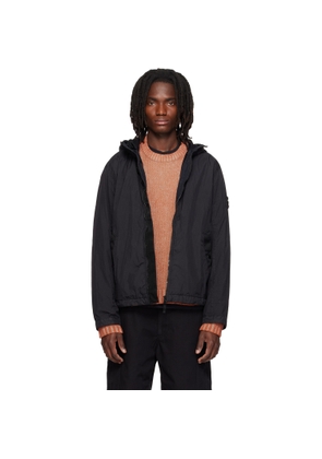 Stone Island Black 4100001 Crinkled Reps NY Jacket
