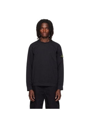 Stone Island Black 6100057 Heavy Organic Cotton Jersey Sweatshirt