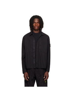 Stone Island Black 1200005 Stretch Cotton Tela 'PARACADUTE' Shirt