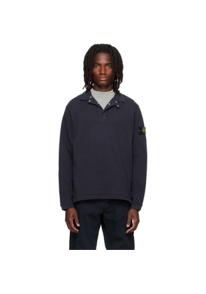 Stone Island Navy 6100001 Heavy Cotton Jersey Polo