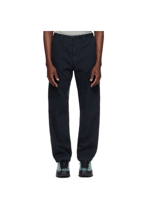 Stone Island Navy 3100052 Cotton Herringbone Trousers
