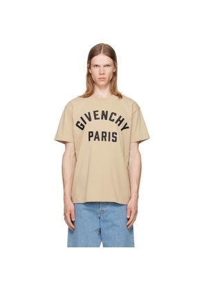 Givenchy Beige 'Givenchy Paris' Cotton T-shirt