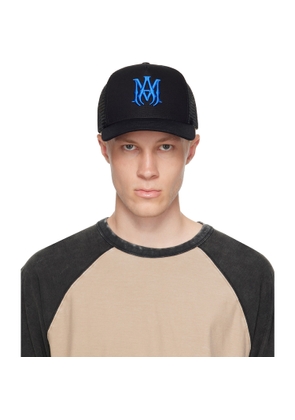 AMIRI Black 'MA' Trucker Cap