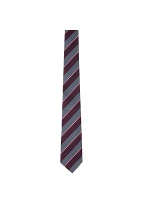 Paul Smith Gray & Burgundy Block Stripe Tie