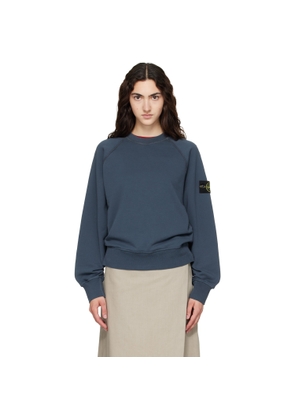 Stone Island Navy 6100008 Organic Cotton Fleece Sweatshirt
