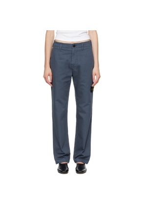 Stone Island Navy 3100001 Dense Cotton-TC Trousers