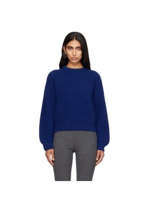 Jil Sander Blue Wool Crew-Neck Sweater