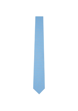 Ferragamo Blue Link Print Silk Tie