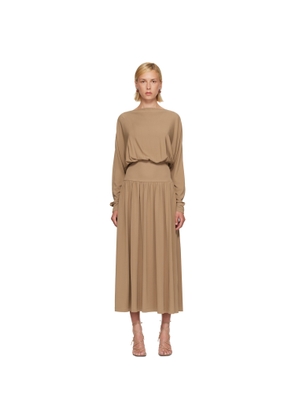 TOTEME Tan Boatneck Jersey Maxi Dress